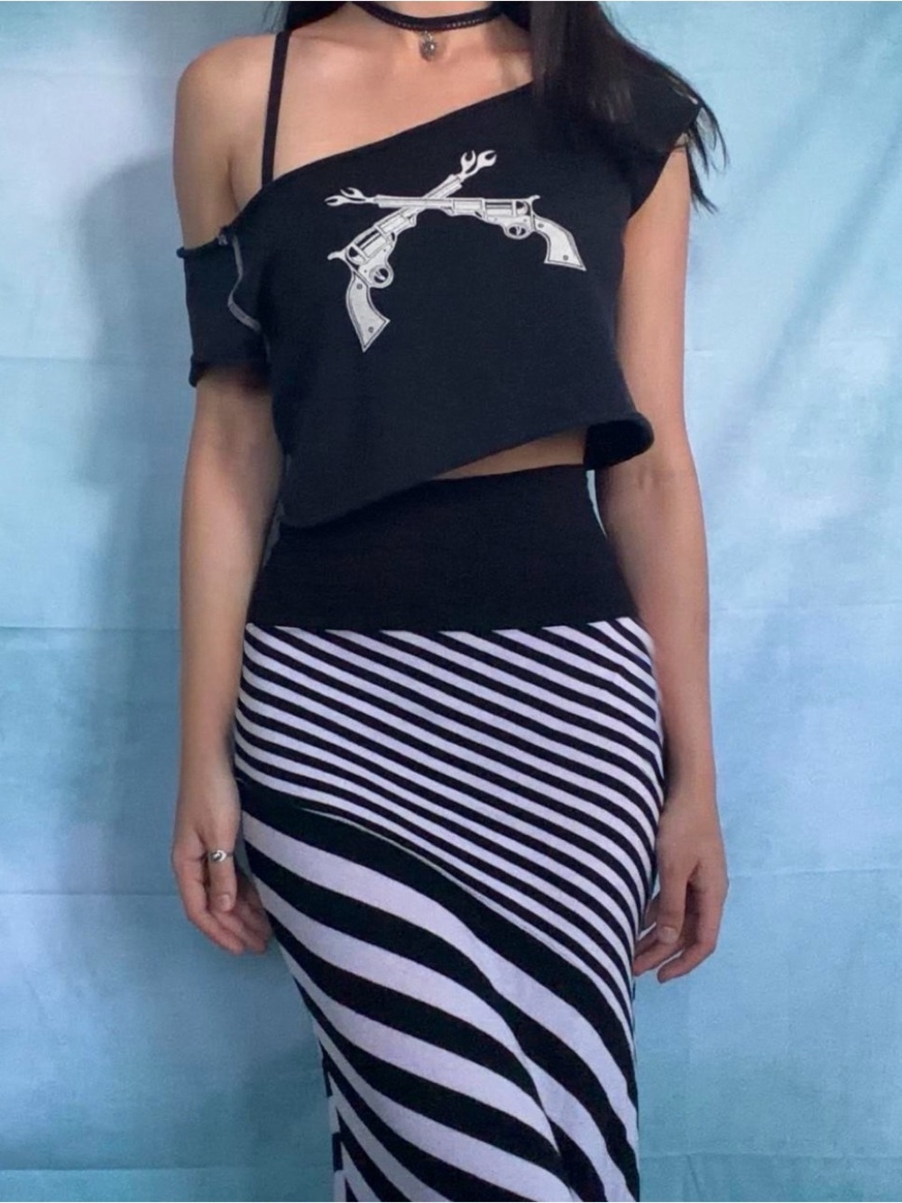 Brandy Melville Cropped Off-Shoulder Top
